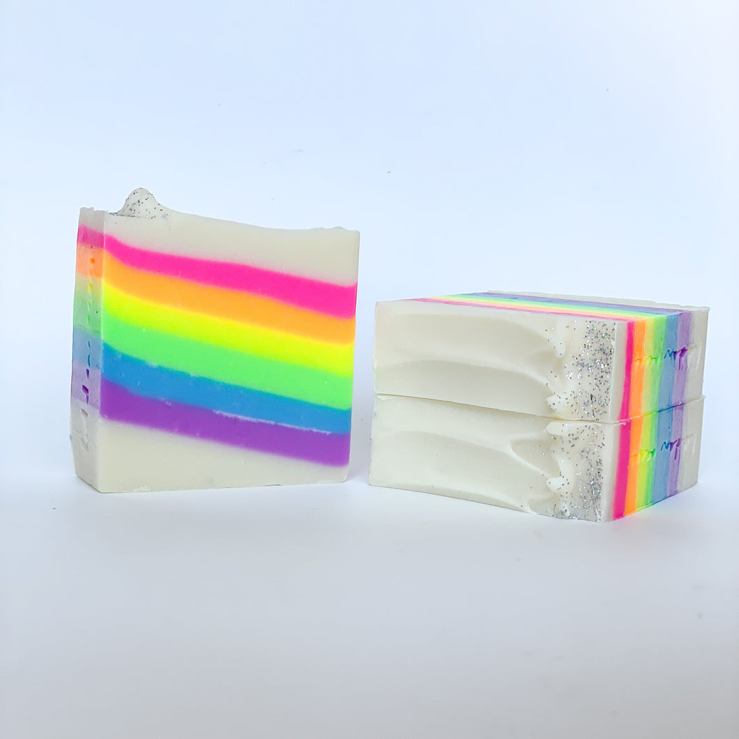 Neon Rainbow Goat Milk Soap